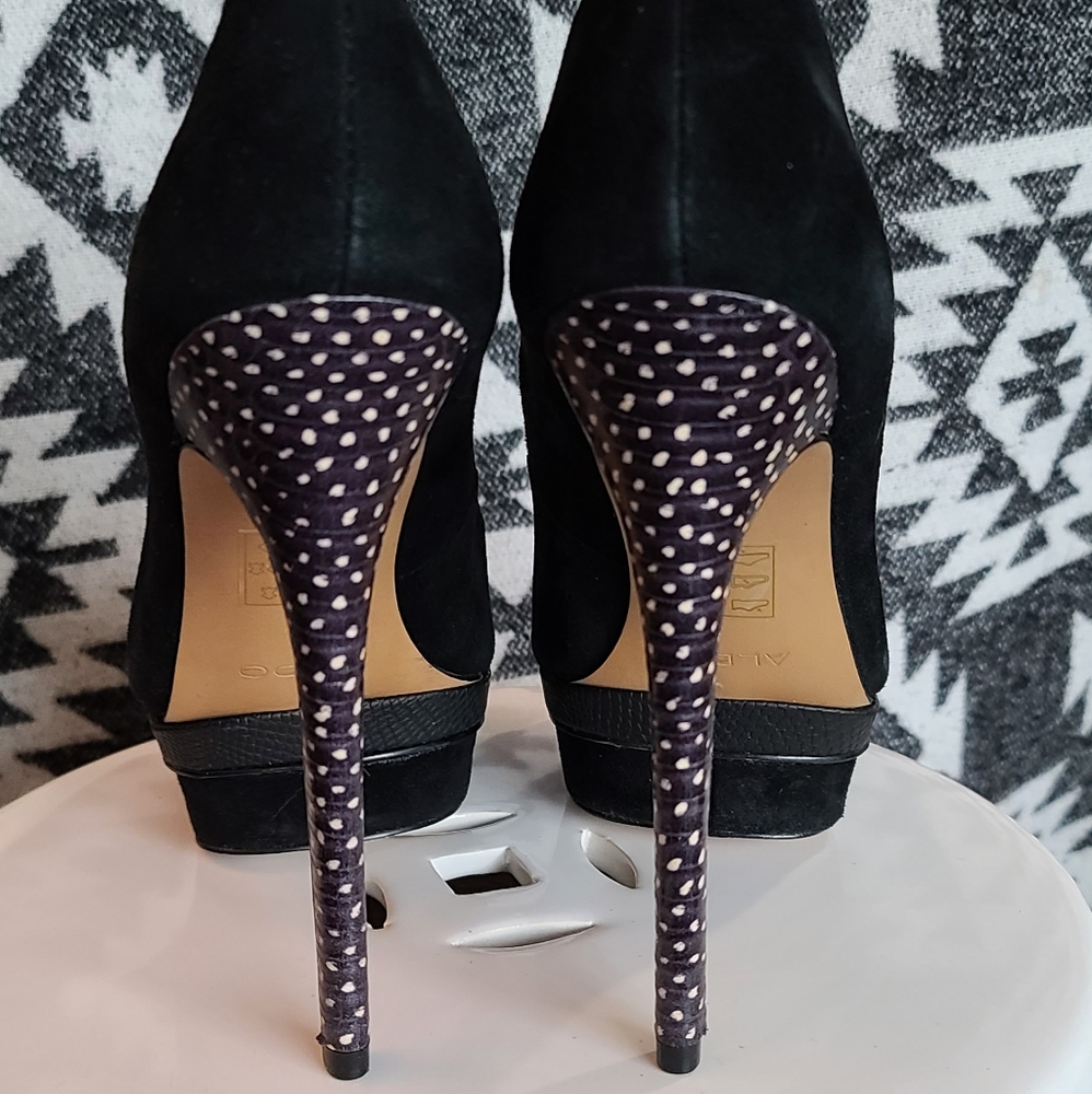 ALDO Suede Platform Peeptoe Stilletto Pump